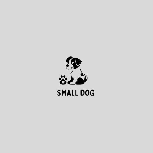 Logo design featuring a small dog, showcasing a playful and friendly character in a minimalist style