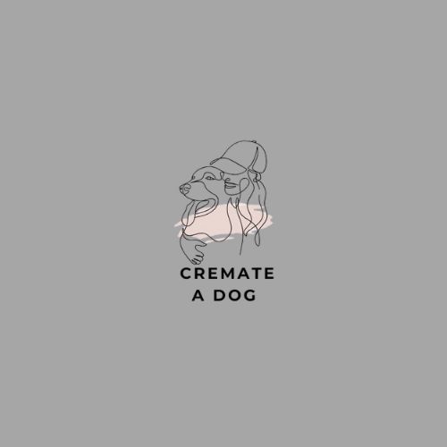 Logo design for a service dedicated to the respectful cremation of dogs, featuring a serene and compassionate theme.