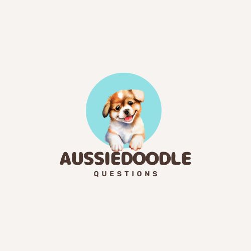 Logo design featuring an Australian dog, showcasing its unique characteristics and vibrant colors in a modern style.